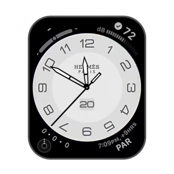 爱马仕Hermes白色圆盘表盘.clock