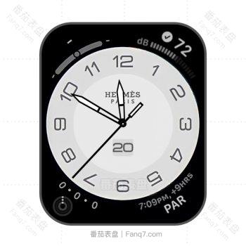 爱马仕Hermes白色圆盘表盘.clock