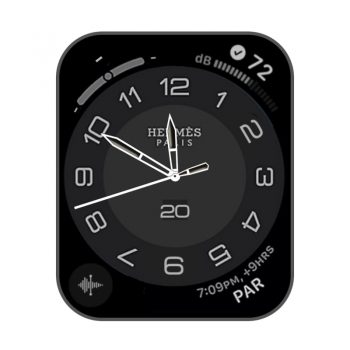 爱马仕Hermes蓝色圆盘表盘.clock