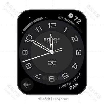 爱马仕Hermes蓝色圆盘表盘.clock