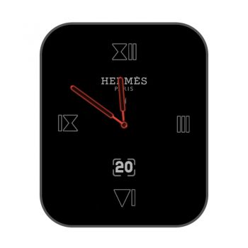 爱马仕Hermes黑色渐变周期特数字表盘.clock