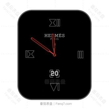 爱马仕Hermes黑色渐变周期特数字表盘.clock