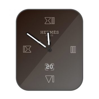 爱马仕Hermes棕灰渐变双拼简约表盘.clock