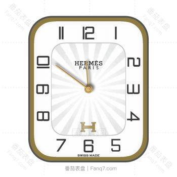 爱马仕Hermes珍珠白简约表盘.clock