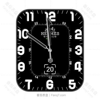 爱马仕Hermes黑白表盘.clock