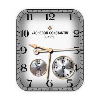 江诗丹顿VacheronHarmony银白双盘简约表盘.clock