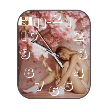 粉色金发美女裸体表盘.clock