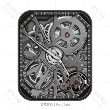 BVLGARI宝格丽灰色机械动图炫酷表盘.clock