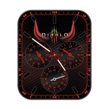 Diablo暗黑炫酷黑红机械表盘.clock