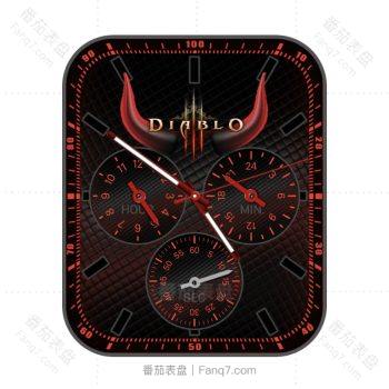 Diablo暗黑炫酷黑红机械表盘.clock