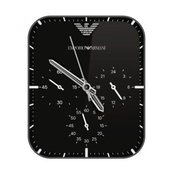 EmporioArmani阿玛尼黑色简约表盘.clcok