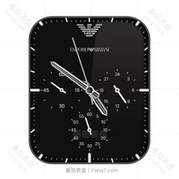 EmporioArmani阿玛尼黑色简约表盘.clcok