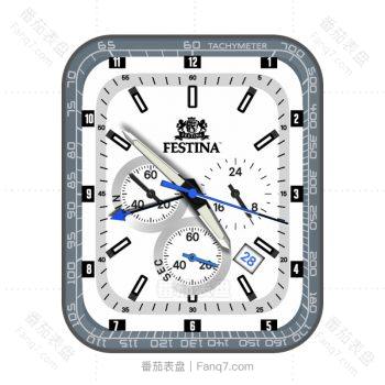 Festina飞士天灰蓝外圈白色简约表盘.clock
