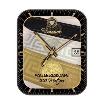 范思哲Versace黑白金黄条纹高级表盘.clock