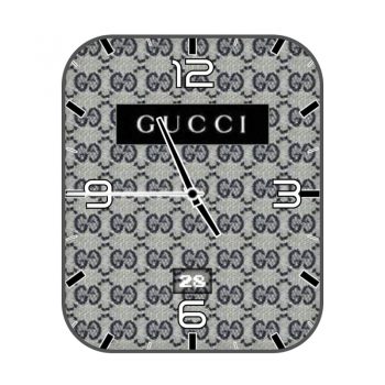 古驰gucci图案logo表盘.clock