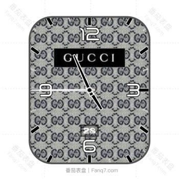 古驰gucci图案logo表盘.clock