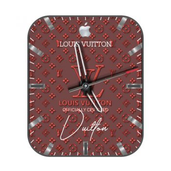 LOUIS VUITTON路易斯威登暗红logo表盘.clock