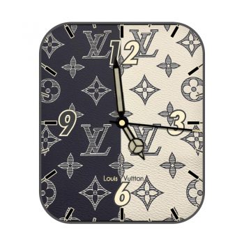 LOUIS VUITTON路易斯威登靛蓝拼接黄logo表盘.clock