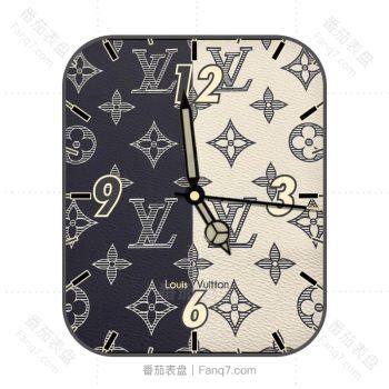 LOUIS VUITTON路易斯威登靛蓝拼接黄logo表盘.clock