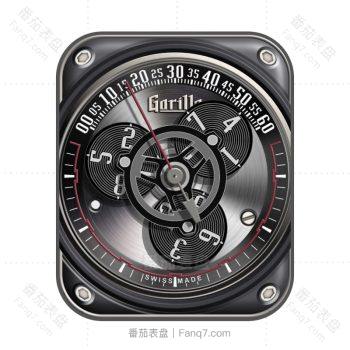 Gorilla大猩猩手表黑色光面三盘.clock
