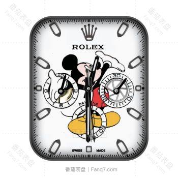 ROLEX劳力士米奇黑白陀飞轮三盘格调表盘.clock