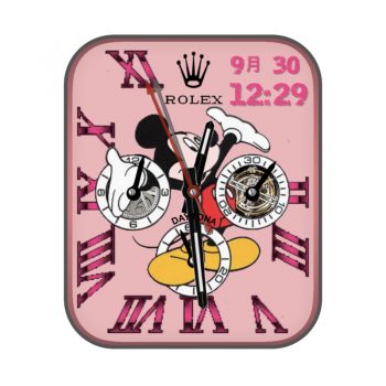 ROLEX劳力士米奇浅粉陀飞轮三盘格调表盘.clock