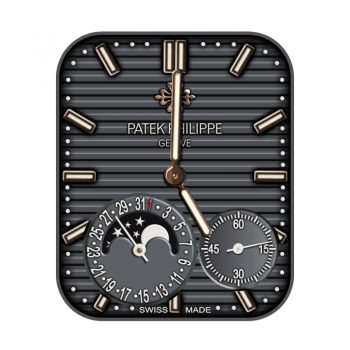百达翡丽PATEK PHILIPPE黑色条纹月亮小盘.clock