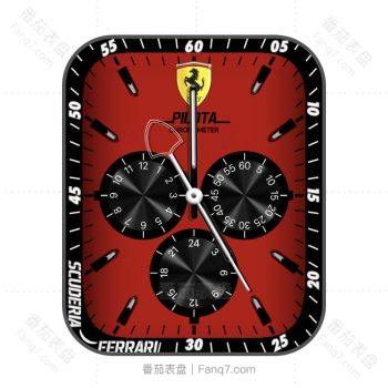 Ferrari法拉利红底黑色小三盘.clock