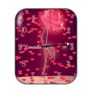 Romantic浪漫红玫瑰凋零爱心动态表盘.clock