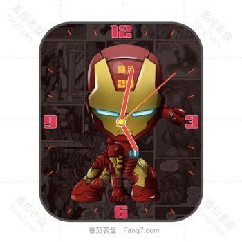 Ironman漫威系列钢铁侠红色卡通人物炫酷表盘.clock