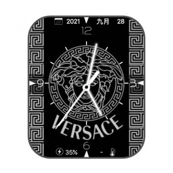 范思哲Versace黑白logo表盘.clock