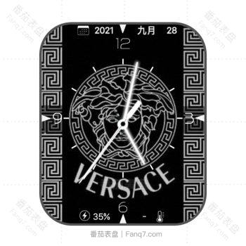范思哲Versace黑白logo表盘.clock
