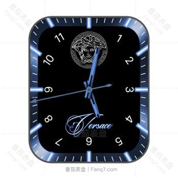范思哲Versace蓝色圈简约表盘.clock