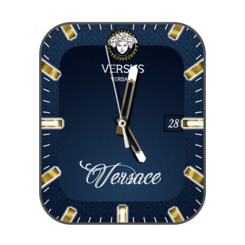 范思哲Versace靛蓝色高级宝蓝色表盘.clock