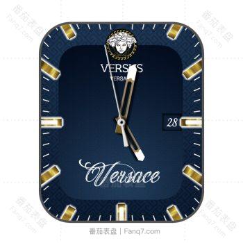范思哲Versace靛蓝色高级宝蓝色表盘.clock