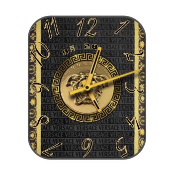 范思哲Versace黑金异域风情黄金logo转盘动态表盘.clock