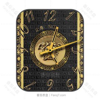 范思哲Versace黑金异域风情印花表盘.clock