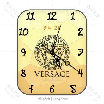 范思哲Versace淡黄logo埃及表盘.clock
