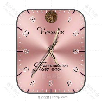 范思哲Versace粉色玫瑰表盘.clock