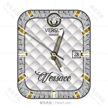 范思哲Versace白色方格水泥边表盘.clock