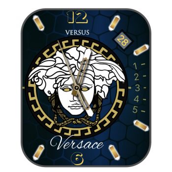 范思哲Versace黑色大logo表盘.clock