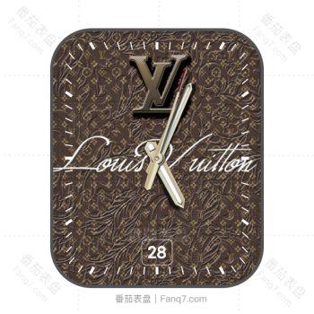 LOUIS VUITTON路易斯威登棕色印花logo表盘.clock