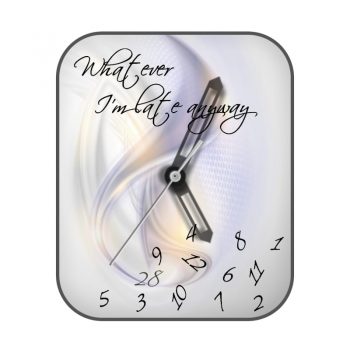 WhateverImLate简约白色艺术表盘.clock