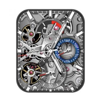 ZENITH真力时白色动态机械表盘.clock