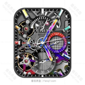 ZENITH真力时彩色唱片动态机械表盘.clock