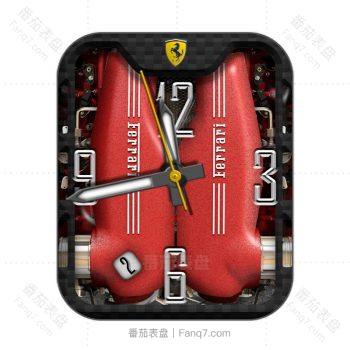 Ferrari法拉利跑车发动机金属3D表盘.clock