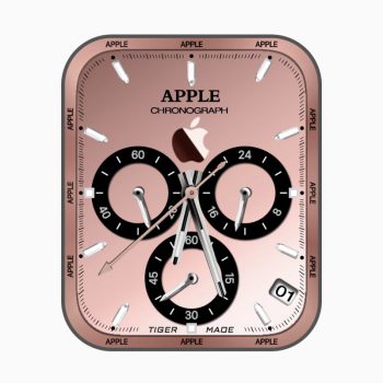 APPLE苹果淡粉简约三盘.clock