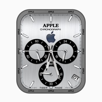 APPLE苹果银灰色简约三盘.clock