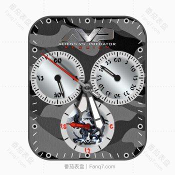 Aliens vs Predator异形对捕食者灰色迷彩表盘.clock