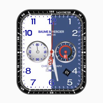 Beume&mercier名士蓝白表盘.clock